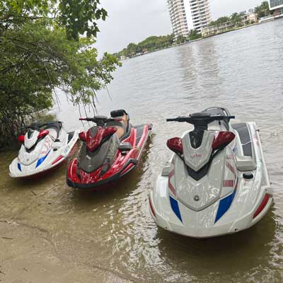 Jet ski on the dock